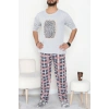 Erkek Pijama Takımı Grikırmızı - 53544.1838.