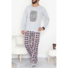 Erkek Pijama Takımı Grikırmızı - 53544.1838.