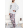 Erkek Pijama Takımı Grikırmızı - 53544.1838.