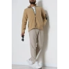 Fermuar Detaylı Erkek Polar Sweat Camel - 42820.1937.