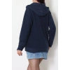 Fermuarlı Kapşonlu Polar Ceket Lacivert - 52114.053.