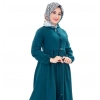 Fermuarlı Mevsimlik Tesettür Kap Zümrüt