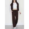 Fermuarlı Oysho Kumaş Takım Acıkahve - 4132.1247.