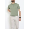 Fermuarlı Polo Yaka Tişört Haki - 71596.2167.