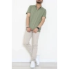 Fermuarlı Polo Yaka Tişört Haki - 71596.2167.