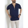 Fermuarlı Polo Yaka Tişört Lacivert - 71596.2167.