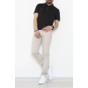 Fermuarlı Polo Yaka Tişört Siyah - 71596.2167.