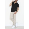 Fermuarlı Polo Yaka Tişört Siyah - 71596.2167.