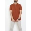 Fermuarlı Polo Yaka Tişört Tarçın - 71596.2167.