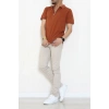 Fermuarlı Polo Yaka Tişört Tarçın - 71596.2167.