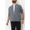 Fermuarlı Selanik Kumaş Erkek Sweat Füme - 42675.1567.