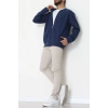 Fermuarlı Selanik Kumaş Erkek Sweat Lacivert - 42675.1567.