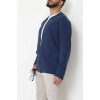 Fermuarlı Selanik Kumaş Erkek Sweat Lacivert - 42675.1567.