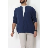 Fermuarlı Selanik Kumaş Erkek Sweat Lacivert - 42675.1567.