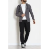 Fermuarlı Yan Kup Kapşonlu Erkek Sweat Füme - 25972.2125.