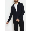 Fermuarlı Yan Kup Kapşonlu Erkek Sweat Lacivert - 25972.2125.