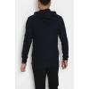Fermuarlı Yan Kup Kapşonlu Erkek Sweat Lacivert - 25972.2125.