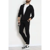 Fermuarlı Yan Kup Kapşonlu Erkek Sweat Siyah - 25972.2125.