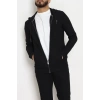 Fermuarlı Yan Kup Kapşonlu Erkek Sweat Siyah - 25972.2125.