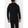 Fermuarlı Yan Kup Kapşonlu Erkek Sweat Siyah - 25972.2125.
