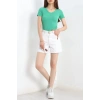 Fitilli V Yaka Body Yeşil - 70536.1388.