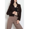 Full Lamine İçi Astarlı Tüvit Ceket Kahve - 51244.1347.