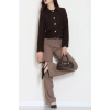 Full Lamine İçi Astarlı Tüvit Ceket Kahve - 51244.1347.