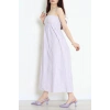 Gipeli Çizgili Elbise Lila - 41855.1723.