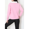 Gömlek Yaka 3 İplik Sweat Pembe - 21985.200.