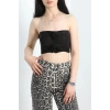 Gül Detaylı Crop Bluz Siyah - 41399.1595.