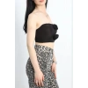Gül Detaylı Crop Bluz Siyah - 41399.1595.