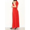 Halter Yaka İthal Krep Elbise Kırmızı - 42686.1256.