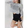 İki İplik Asit Yıkamalı Sweat Gri - 55077.1748.