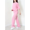 İki İplik Çıtçıt Detaylı Eşofman Takımı Pembe - 43964.1857.