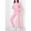 İki İplik Çıtçıt Detaylı Eşofman Takımı Pembe - 43964.1857.