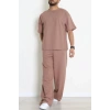 İki İplik Oversize Erkek Takım Kahve - 80273.1567.