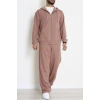 İki İplik Oversize Fermuarlı Erkek Takım Kahve - 80272.1567.