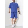 İki İplik Oversize Şortlu Erkek Takım Lacivert - 80274.1567.