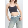 İp Askılı Crop Büstiyer Atlet Füme - 20544.200.