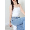 İp Askılı Kısa Crop Atlet Beyaz - 21563.200.