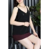 İp Askılı V Yakalı Pulpayet Detaylı Sandy Bluz Siyah - 72378.1287.