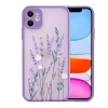iPhone 11 6.1inç Kamera Korumalı Çiçek Desenli Silikon Kılıf-(1903)