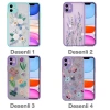 iPhone 12 Mini 5.4inç Kamera Korumalı Çiçek Desenli Silikon Kılıf-(1903)