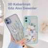 iPhone 12 Mini 5.4inç Kamera Korumalı Çiçek Desenli Silikon Kılıf-(1903)