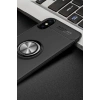iPhone XS Max Kılıf Range Yüzüklü Silikon - Siyah