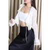 İspanyol Kol Dantelli Bluz Beyaz - 6907.2156.