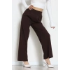 İthal Scuba Krep Lastikli Pantolon Kahve - 51234.1397.