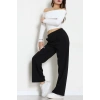 İthal Scuba Krep Lastikli Pantolon Siyah - 51234.1397.