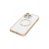 Joko iPhone 14 Pro Kılıf Metal Bumper Magneticsafe Kapak - Gold
