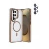 Joko Samsung Galaxy S25 Ultra Flet Lens Magsafe Kapak - Gold